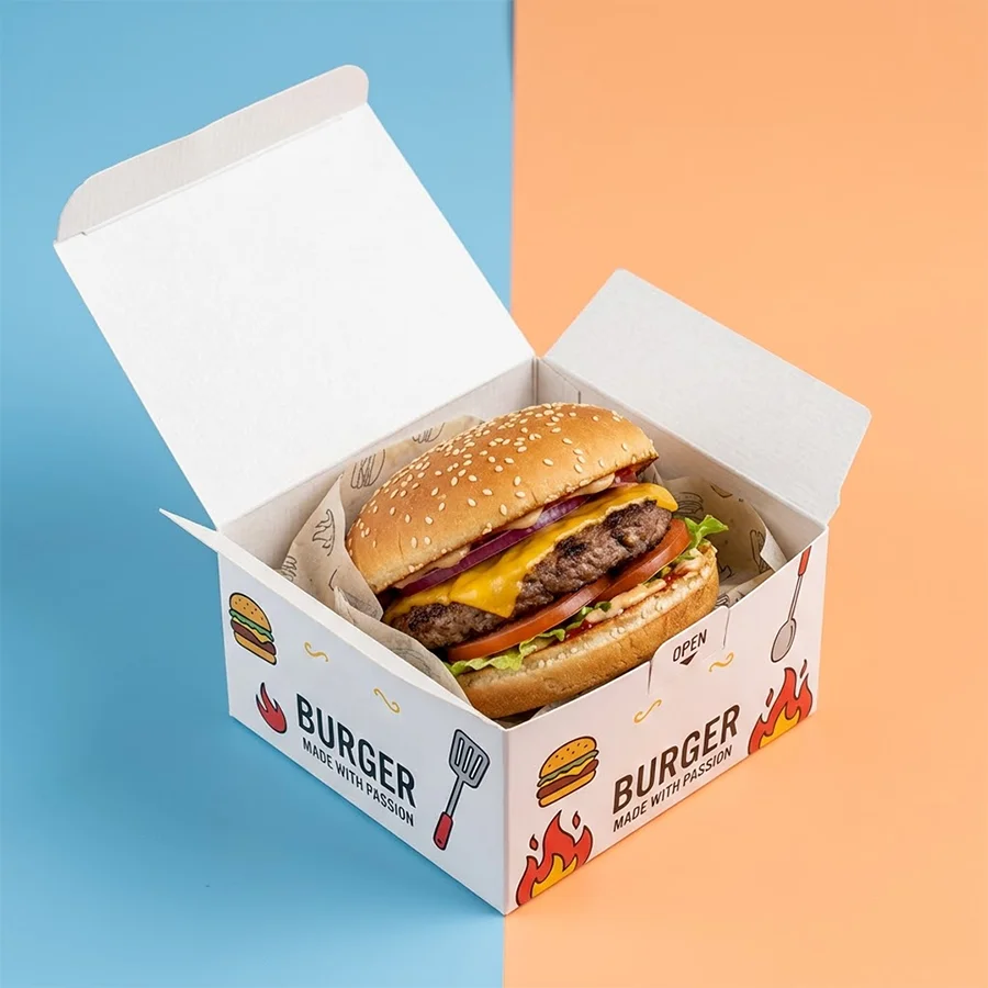 White Burger Boxes