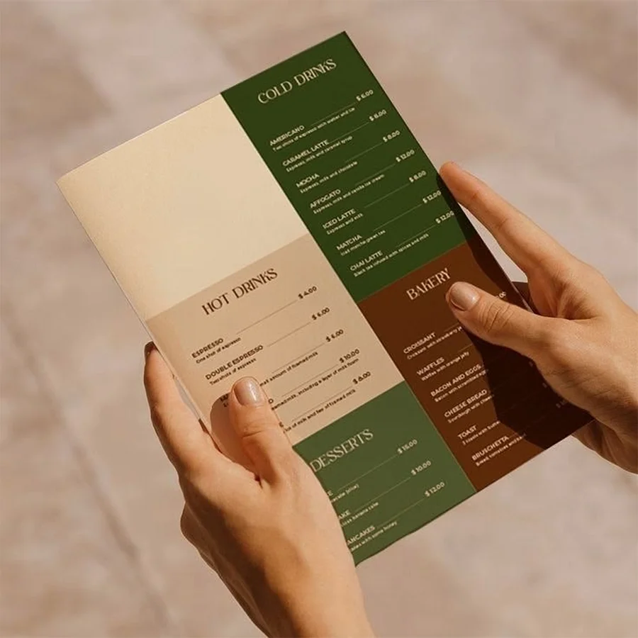 kraft-paper-menu-custom-printing